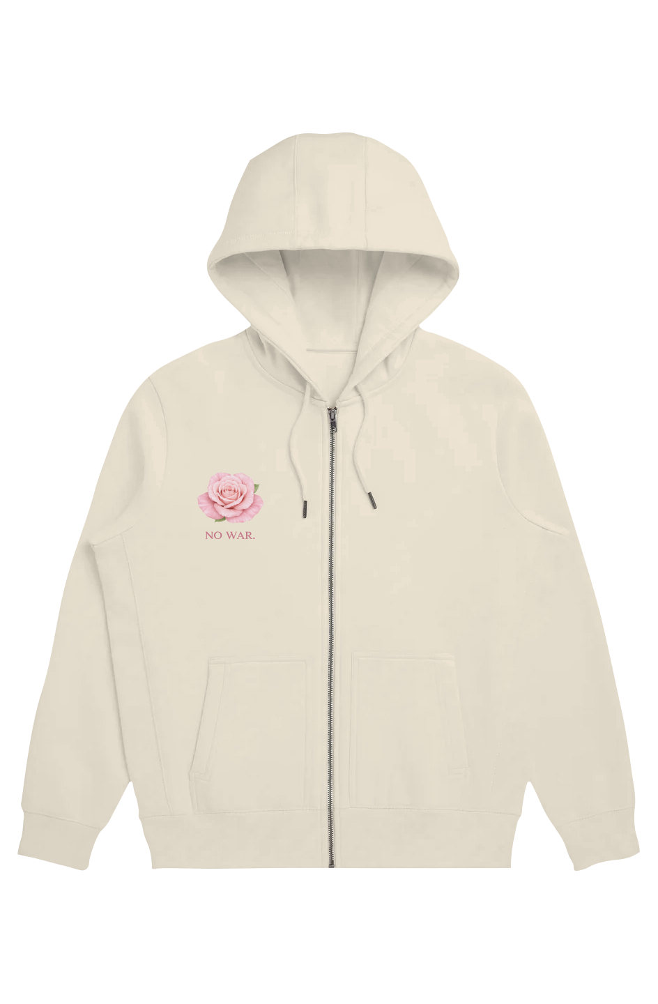 The No War Rose Heart Zip Hood — 2026 Edition