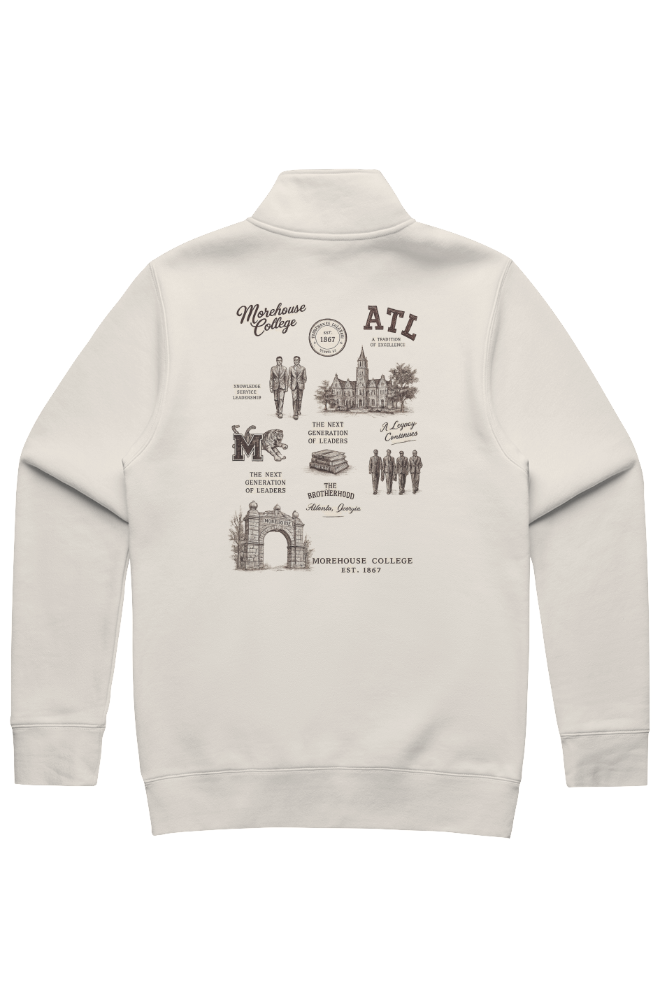 Morehouse College Legacy Half Zip Ramses Yard Collection