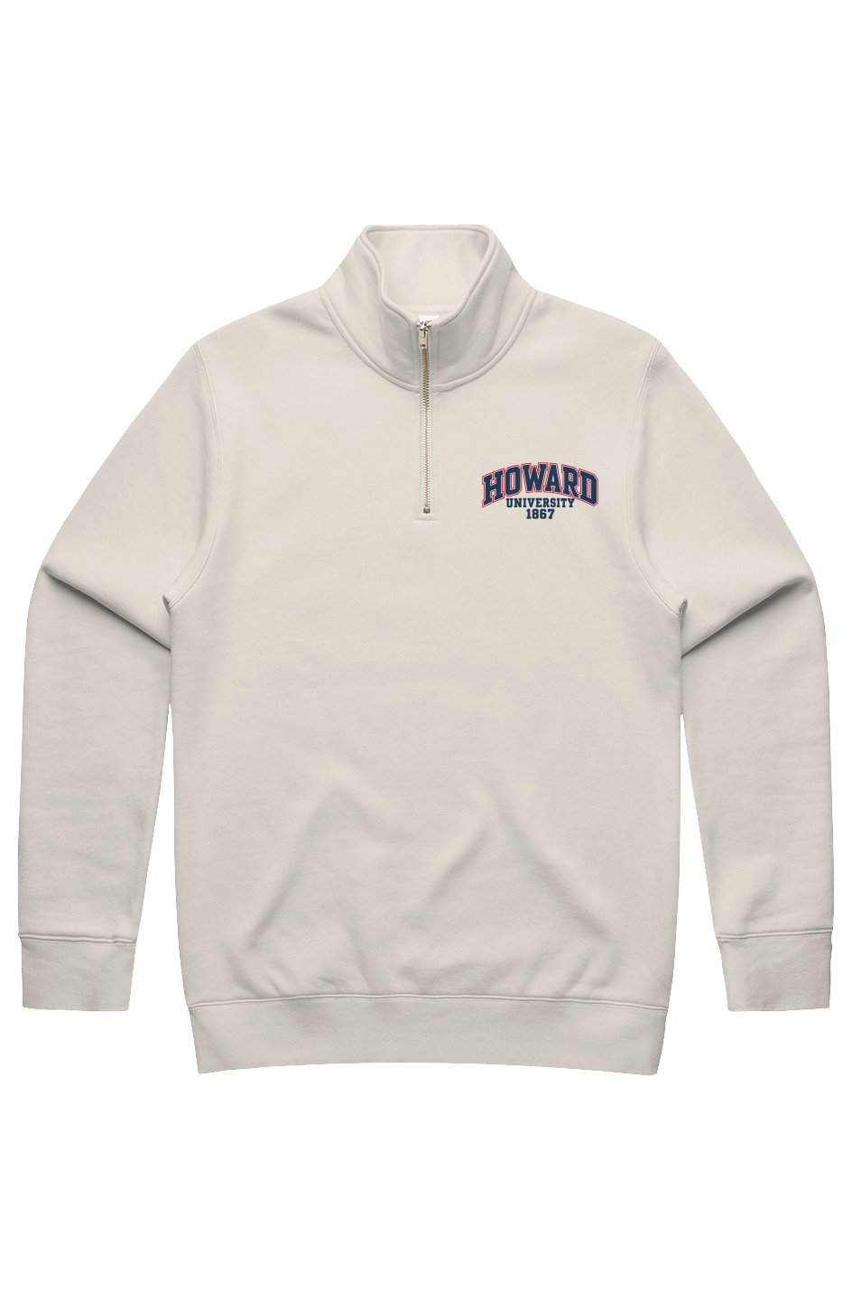 Howard University Legacy Men s Stencil Half Zip Ramses Yard 