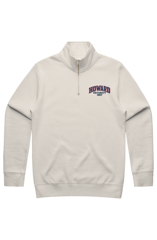 Howard University Legacy Men s Stencil Half Zip Ramses Yard 