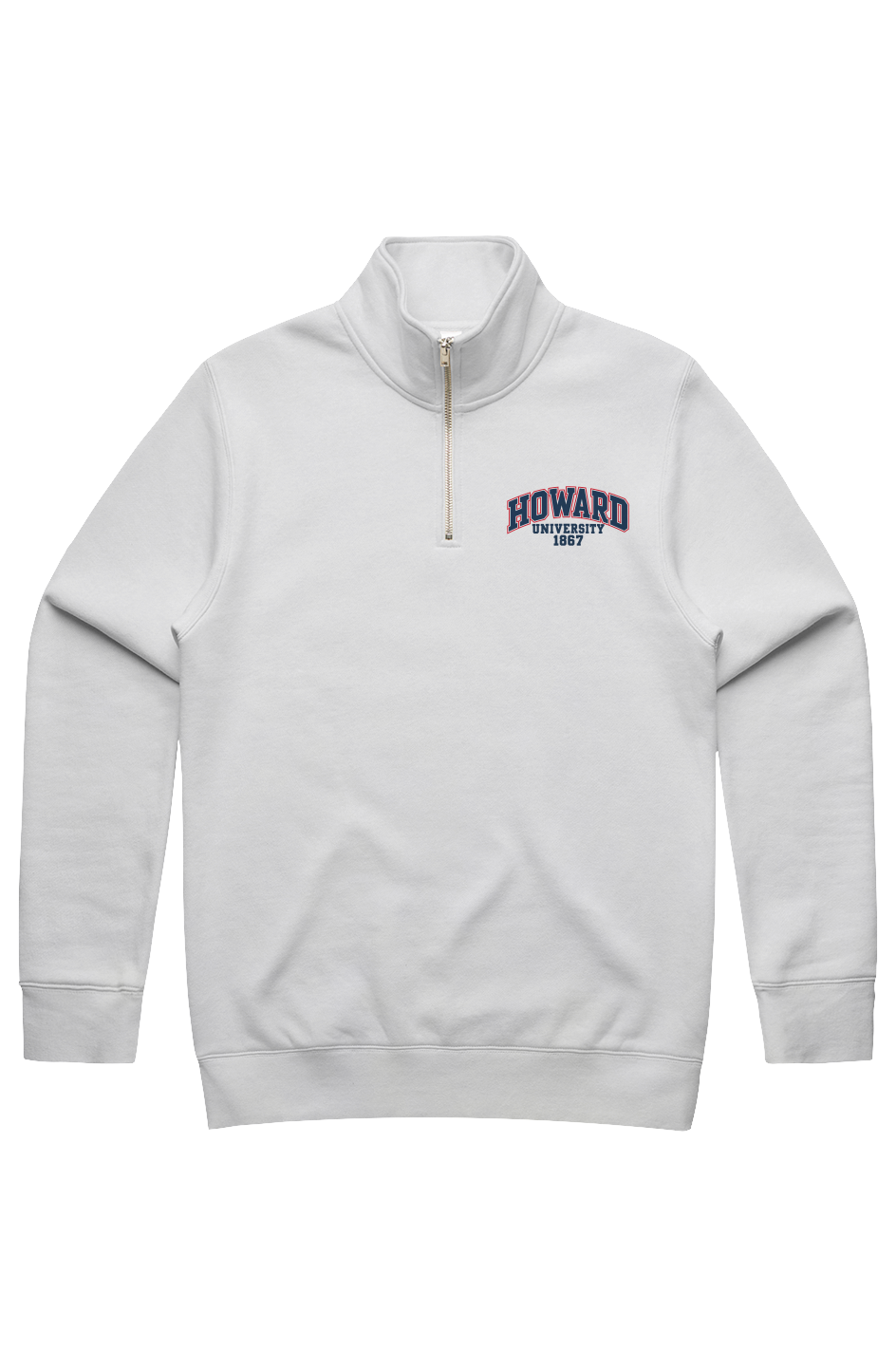 Howard University Legacy Men s Stencil Half Zip Ramses Yard 