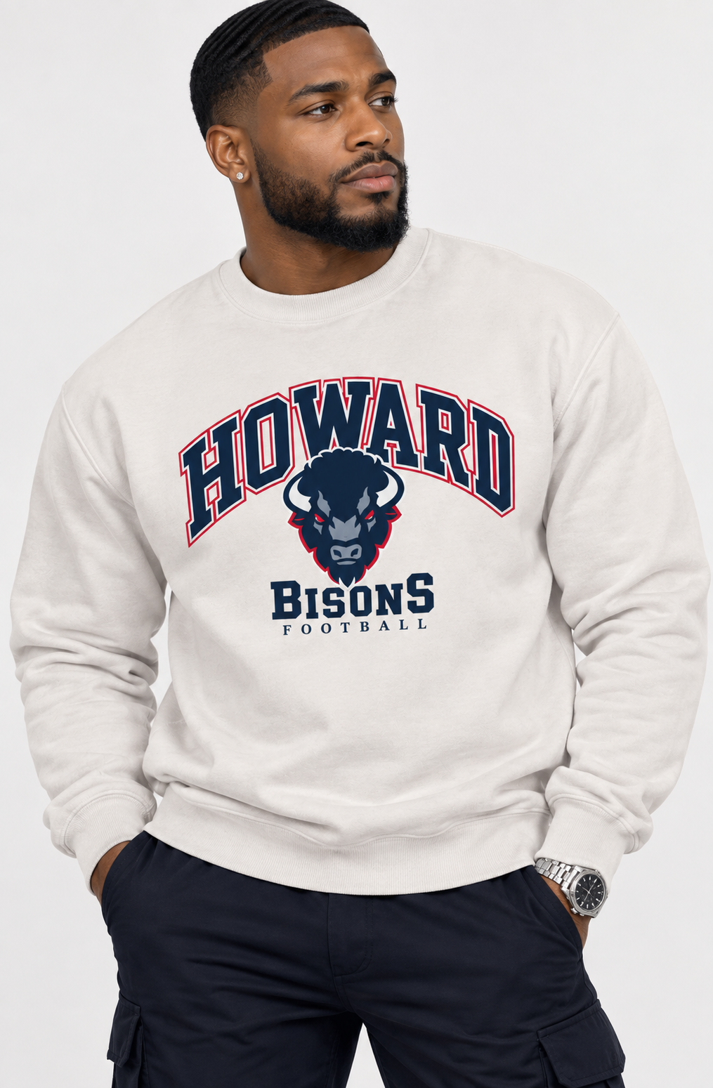 Howard Bisons Football Premium Crew Neck