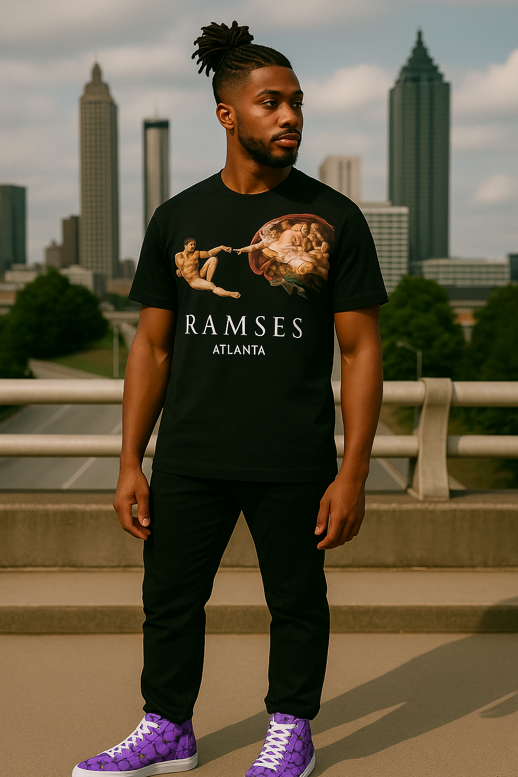 Purple Haze Men's Hightop Canvas Shoe