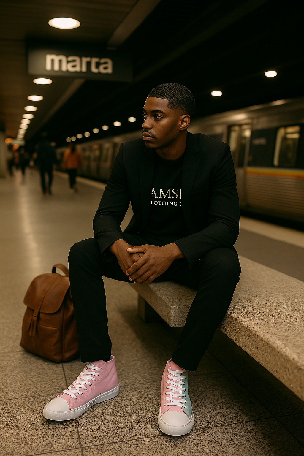 Tone II – Sky & Rose Edition Men's Hightop Canvas Shoe