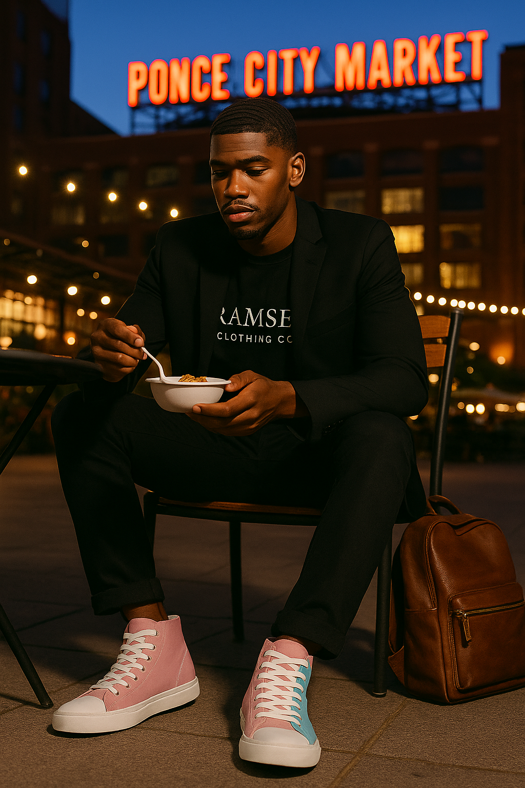 Tone II – Sky & Rose Edition Men's Hightop Canvas Shoe